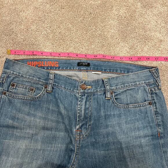 J Crew Women's Denim Jean Hipslung Light Wash Bootcut 100% Cotton‎ Size 31 - Picture 6 of 9